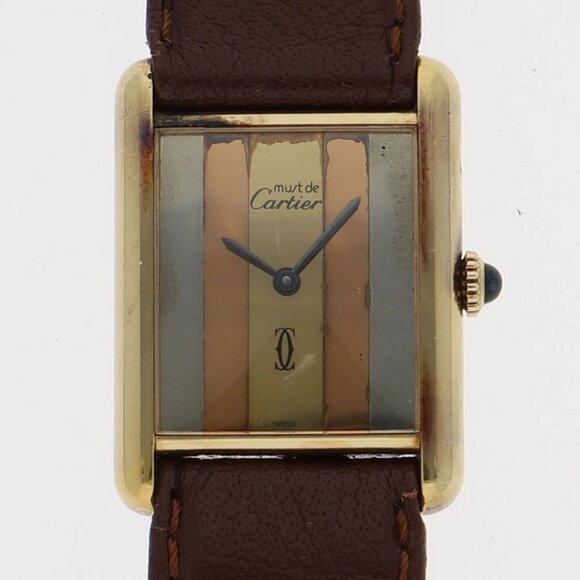 Cartier Accessories - CARTIER Watches Gold Plated/leather Hand Winding